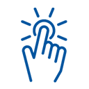 Icon of a hand tapping a sun