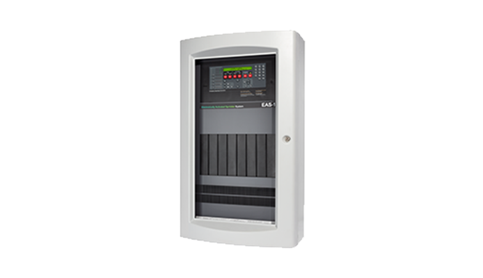 A white fire panel on a white background